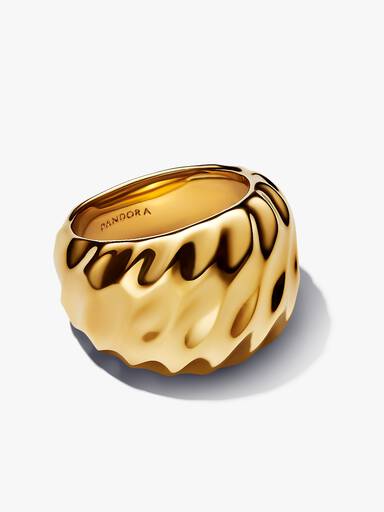 Geribbelde statement ring