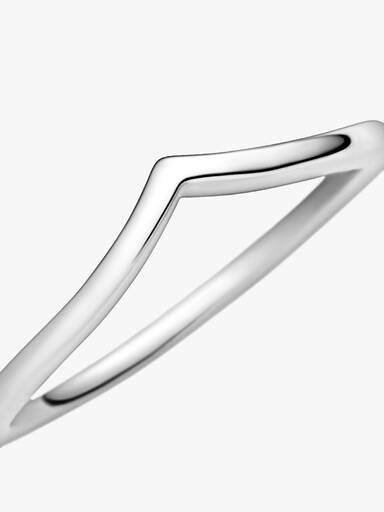 Gepolijste wishbone-ring