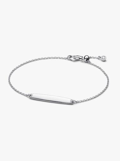 Schakelarmband met graveerbaar staafje