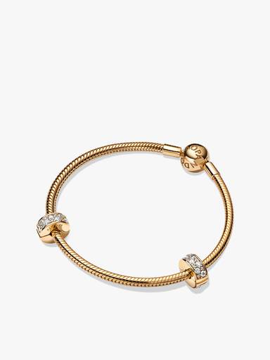 Gouden Pave Clip Armbandenset