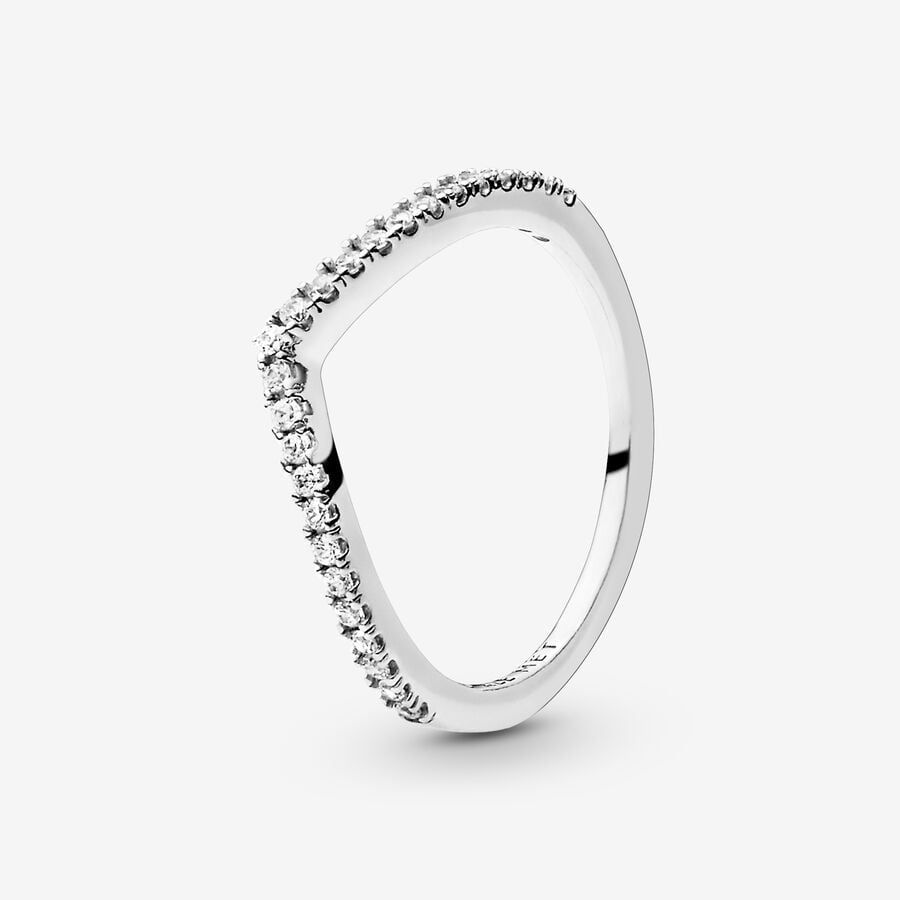 Sprankelende Wishbone Ring image number 0