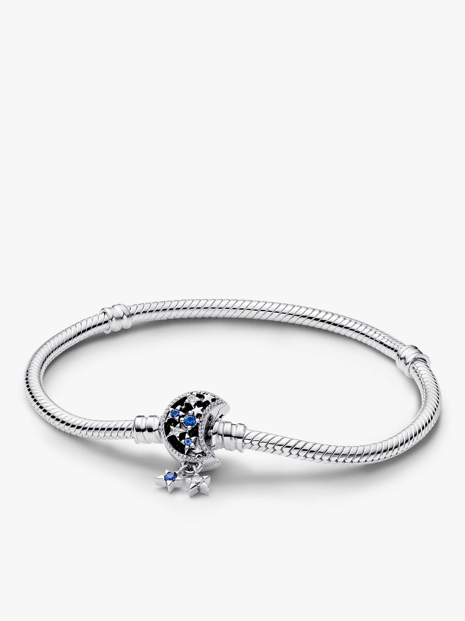 Pandora Moments Sprankelende Snake Chain Armband met Maansluiting