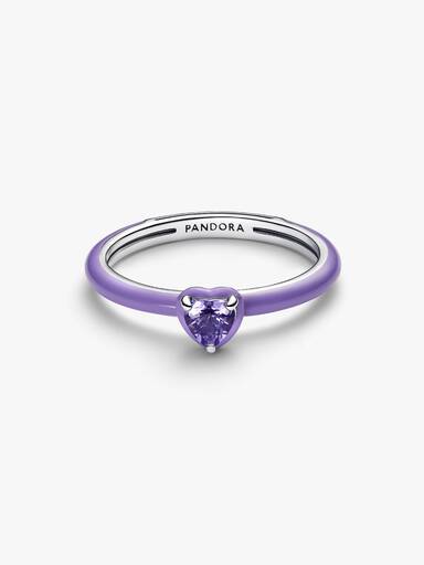 Paarse Hart Chakra Ring
