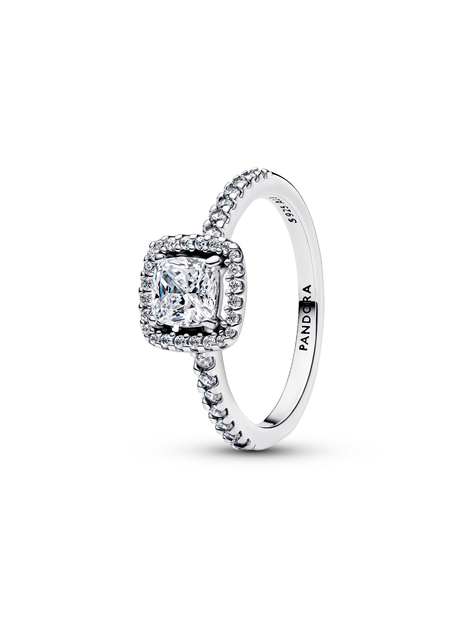 Sprankelende Vierkante Stralenkrans Ring