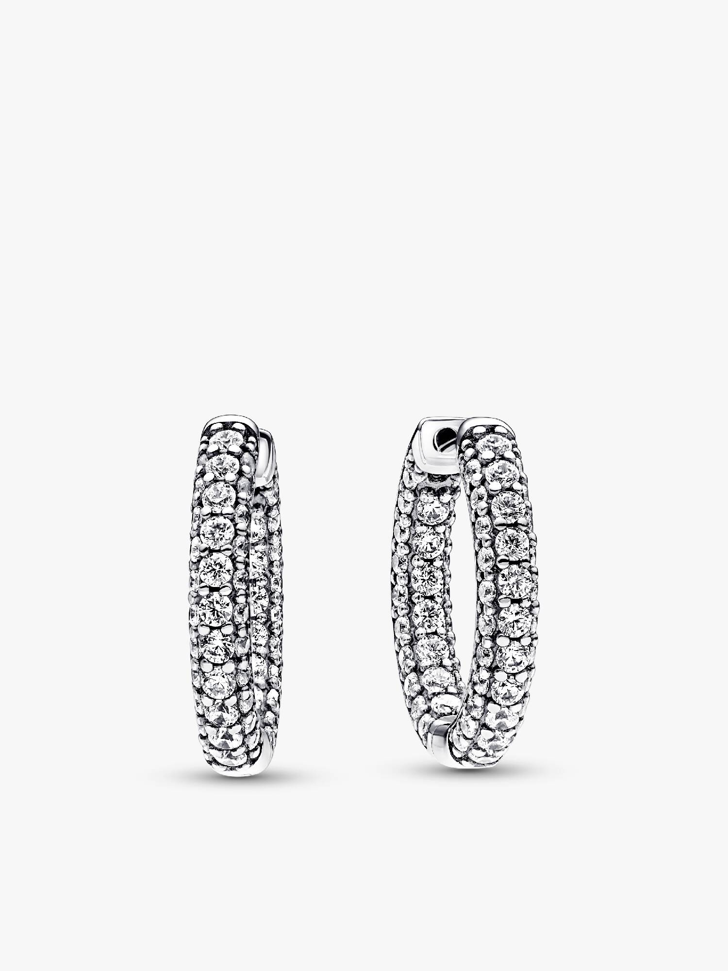 Pandora Timeless enkele rij pavé oorringen