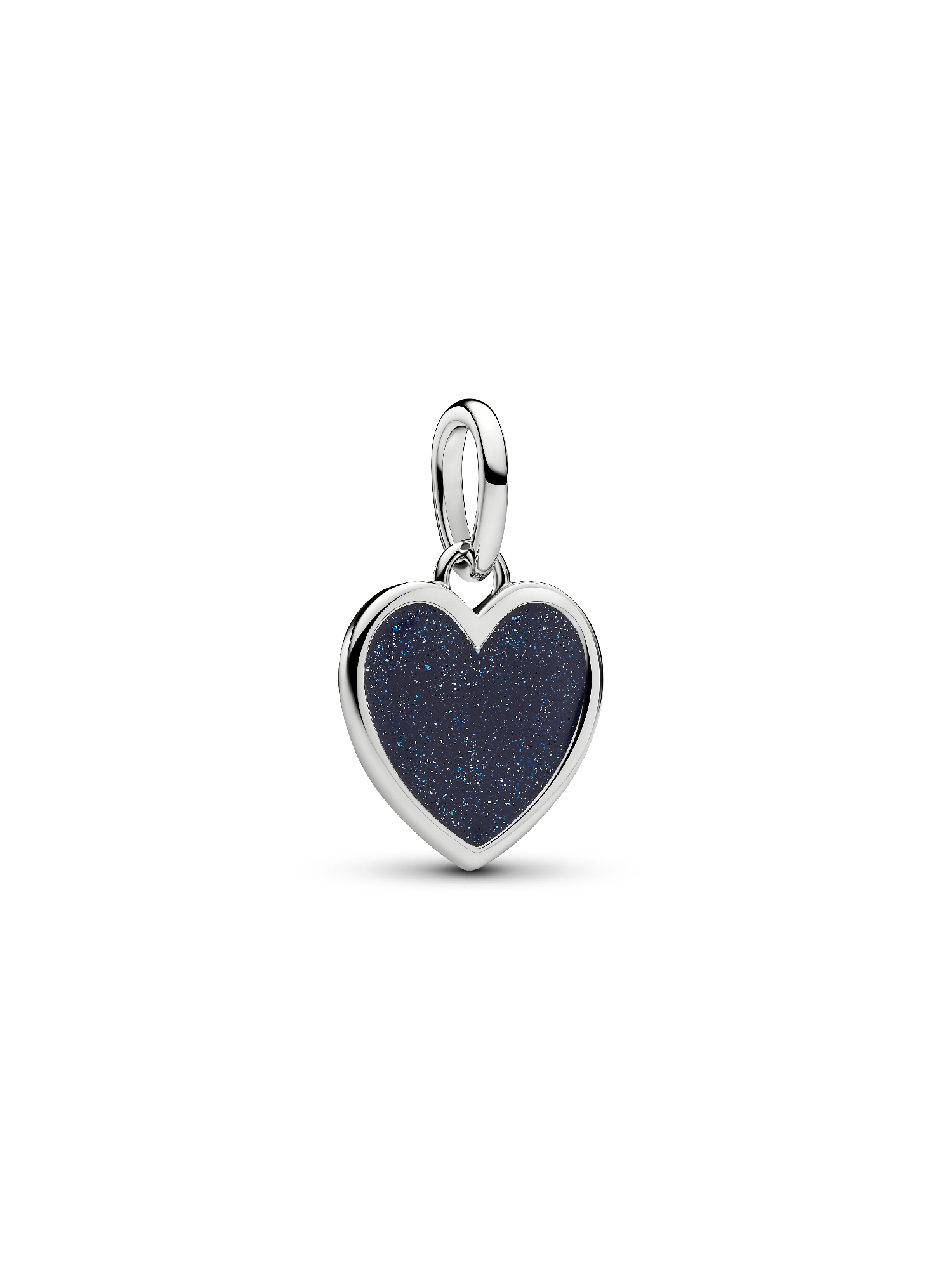 Graveerbaar Blauw Hart Hangende Bedel