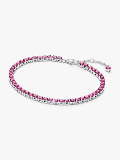 Sprankelende Roze Tennisarmband