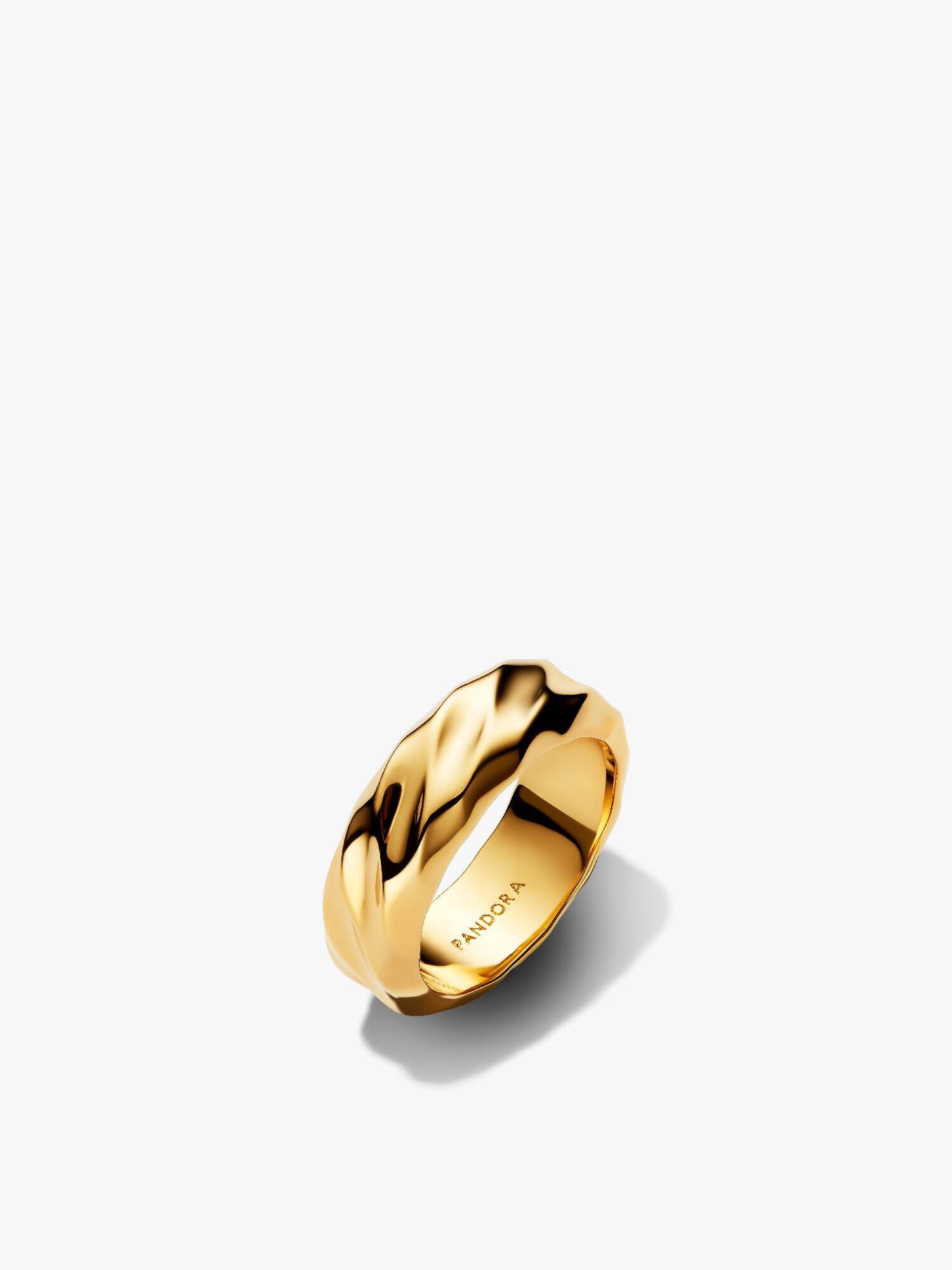 Geribbelde Brede Band Ring