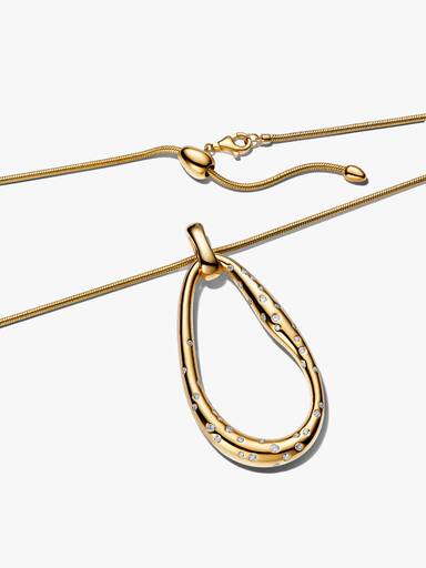 Organisch Gevormde Statement Hanger met Ketting