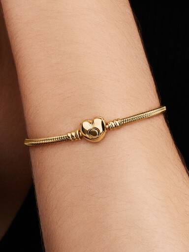 Pandora Moments Snake Chain Armband met Hartsluiting