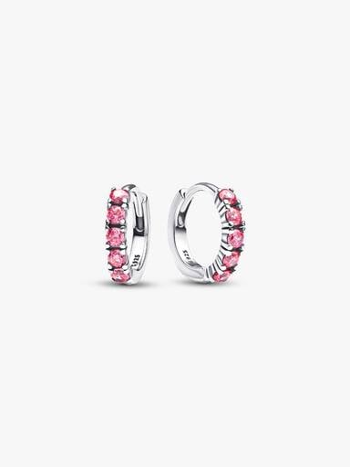 Roze Huggie Oorringen