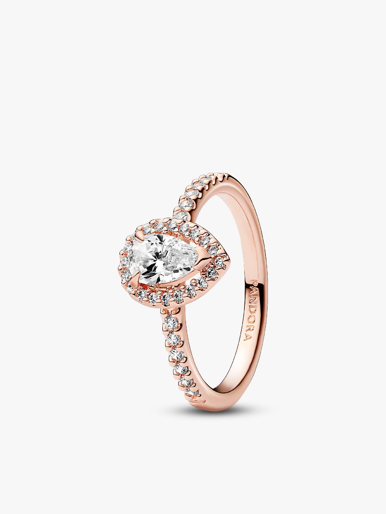 Sprankelende Peer Halo Ring