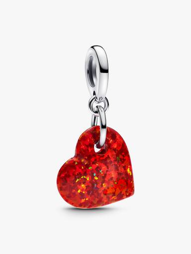 Opalescent Rood Hart Hangende Bedel