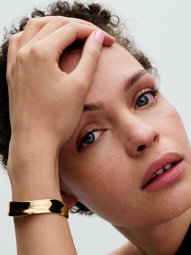 Organisch Gevormde Brede Open bangle