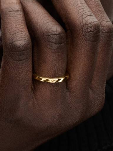 Geribbelde Band Ring