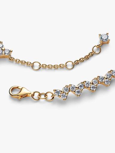 Tripple Steen Hart Armband