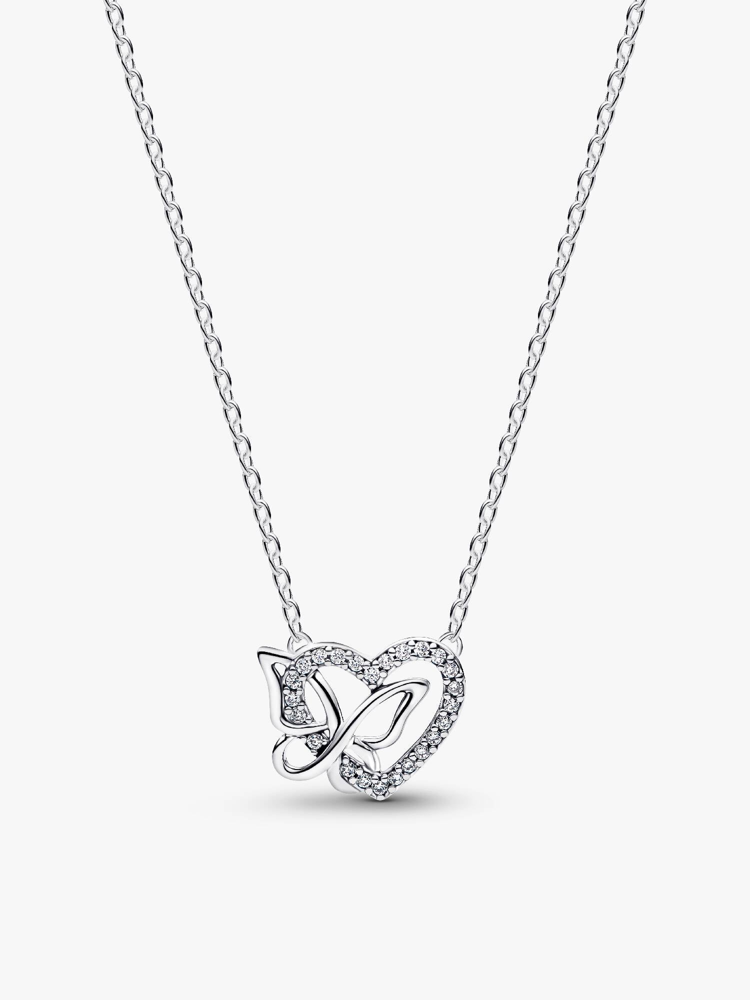 Verstrengeld Hart & Vlinder Ketting met Hanger