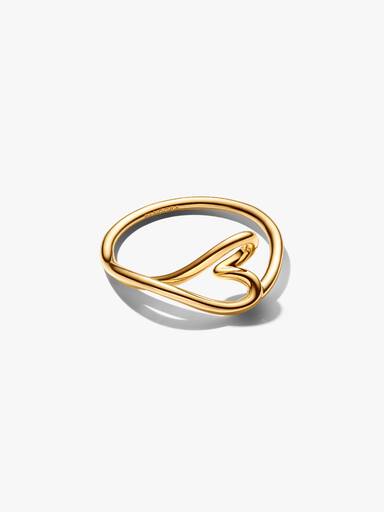 Organisch Gevormde Klein Hart Ring