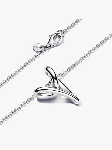 Organisch Gevormde Ketting met Hartvormige Hanger