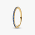 Sprankelende Blauwe Halve Eternity Bandring Sprankelende Blauwe Halve Eternity Bandring