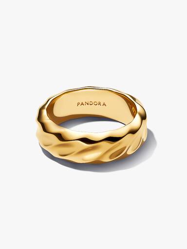 Geribbelde Brede Band Ring