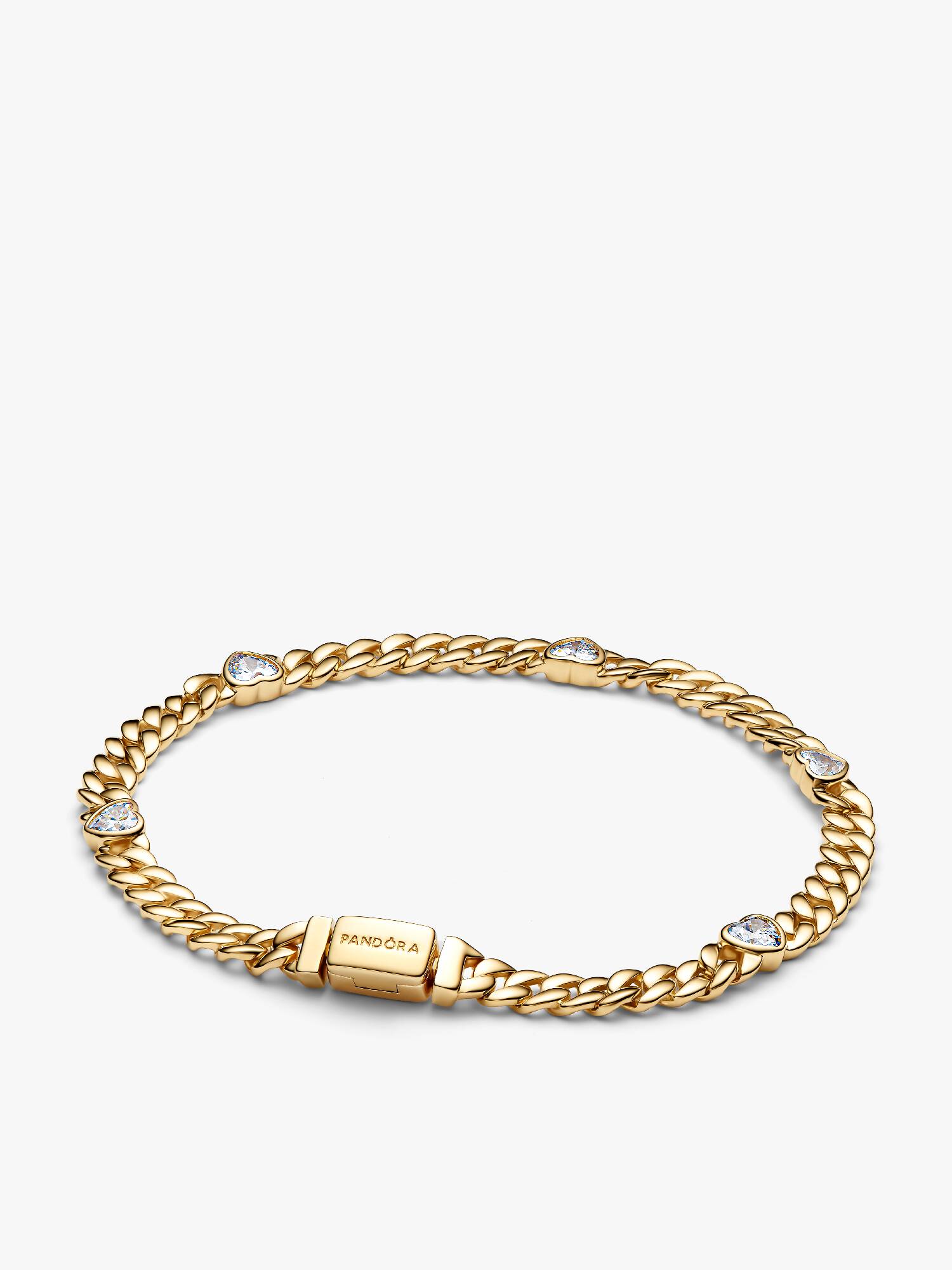 Cubaanse schakelarmband met hartjes