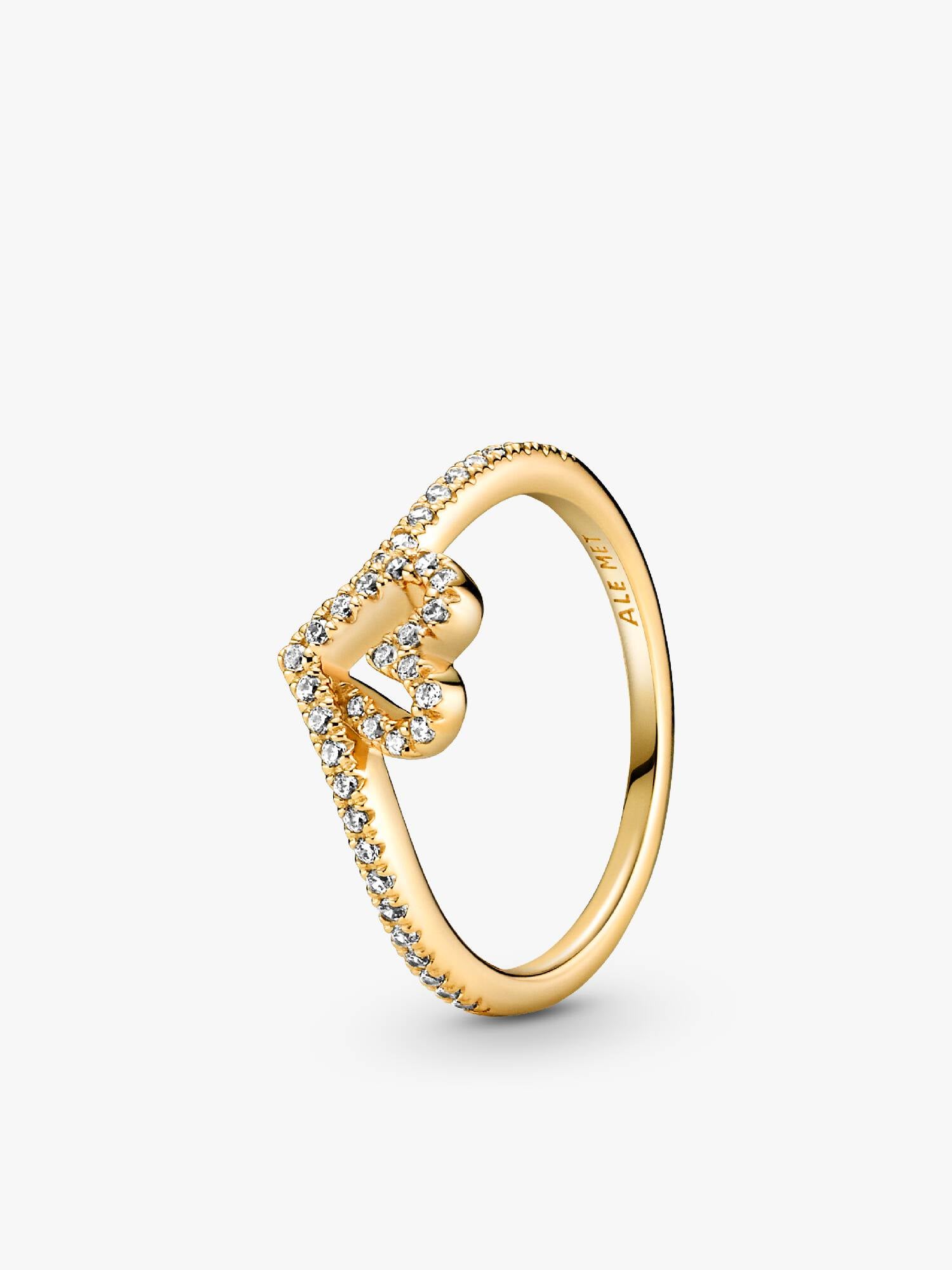 Pandora Timeless Sprankelend Hart Wishbone Ring