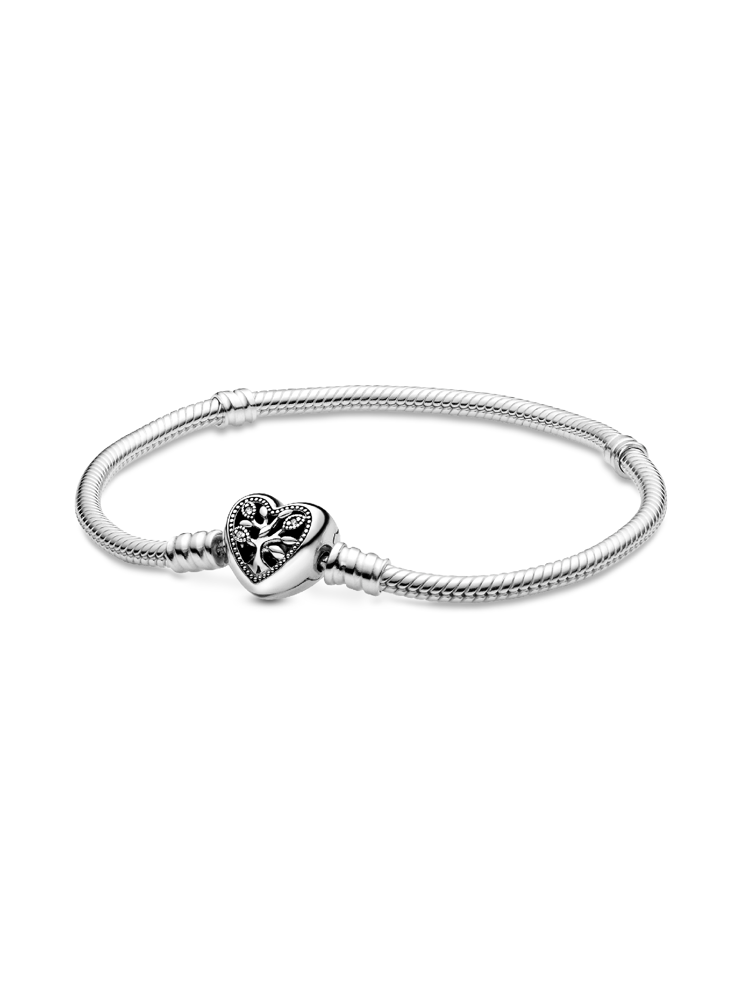 Pandora Moments Stamboom Snake Chain Armband met Hartsluiting