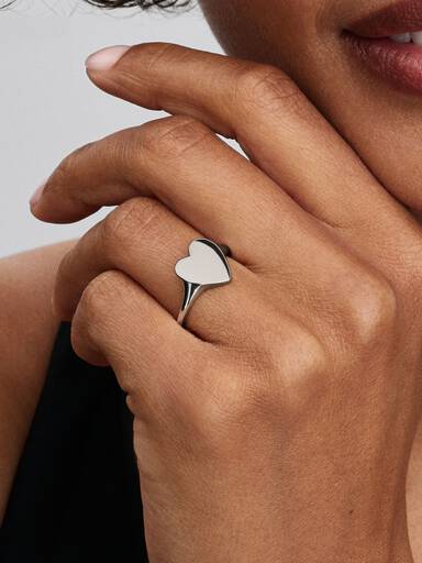 Ring graveerbaar hart