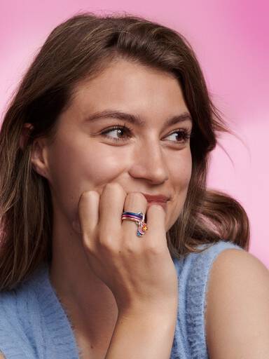 Pandora ME Elektrisch Blauwe Ring