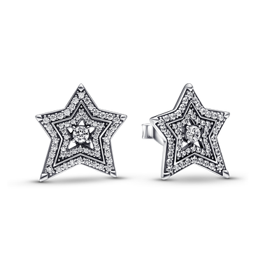Celestial Asymmetric Star Stud Earrings