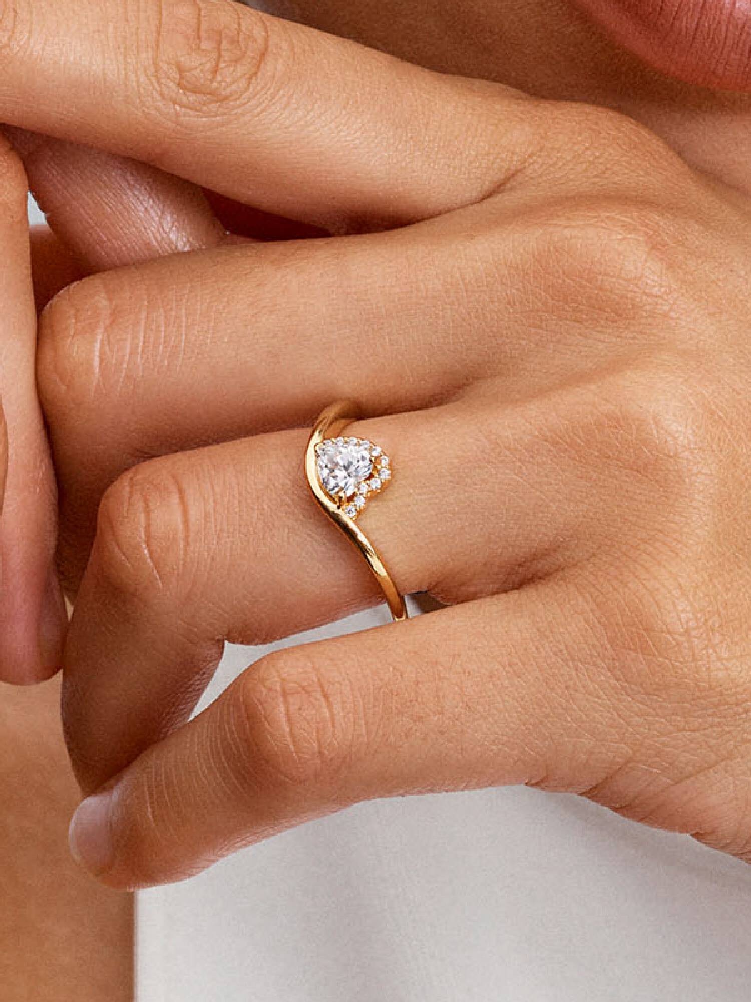 Golvende Hart Ring
