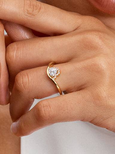 Golvende Hart Ring