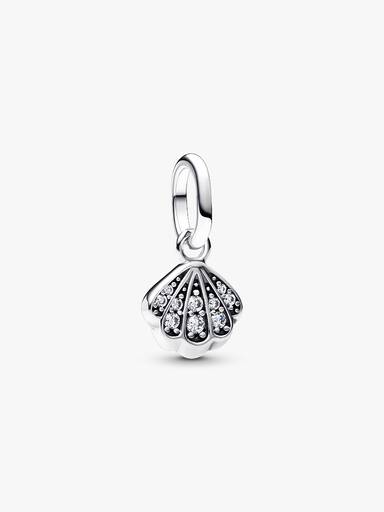 Sprankelende schelp mini hangende bedel