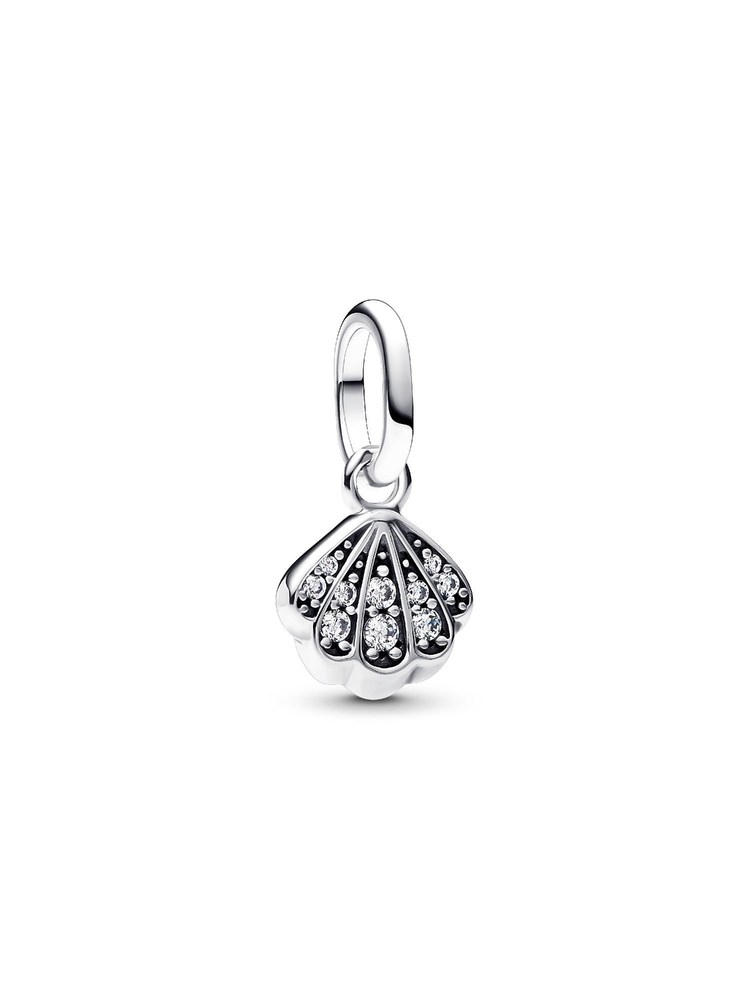 Sprankelende schelp mini hangende bedel