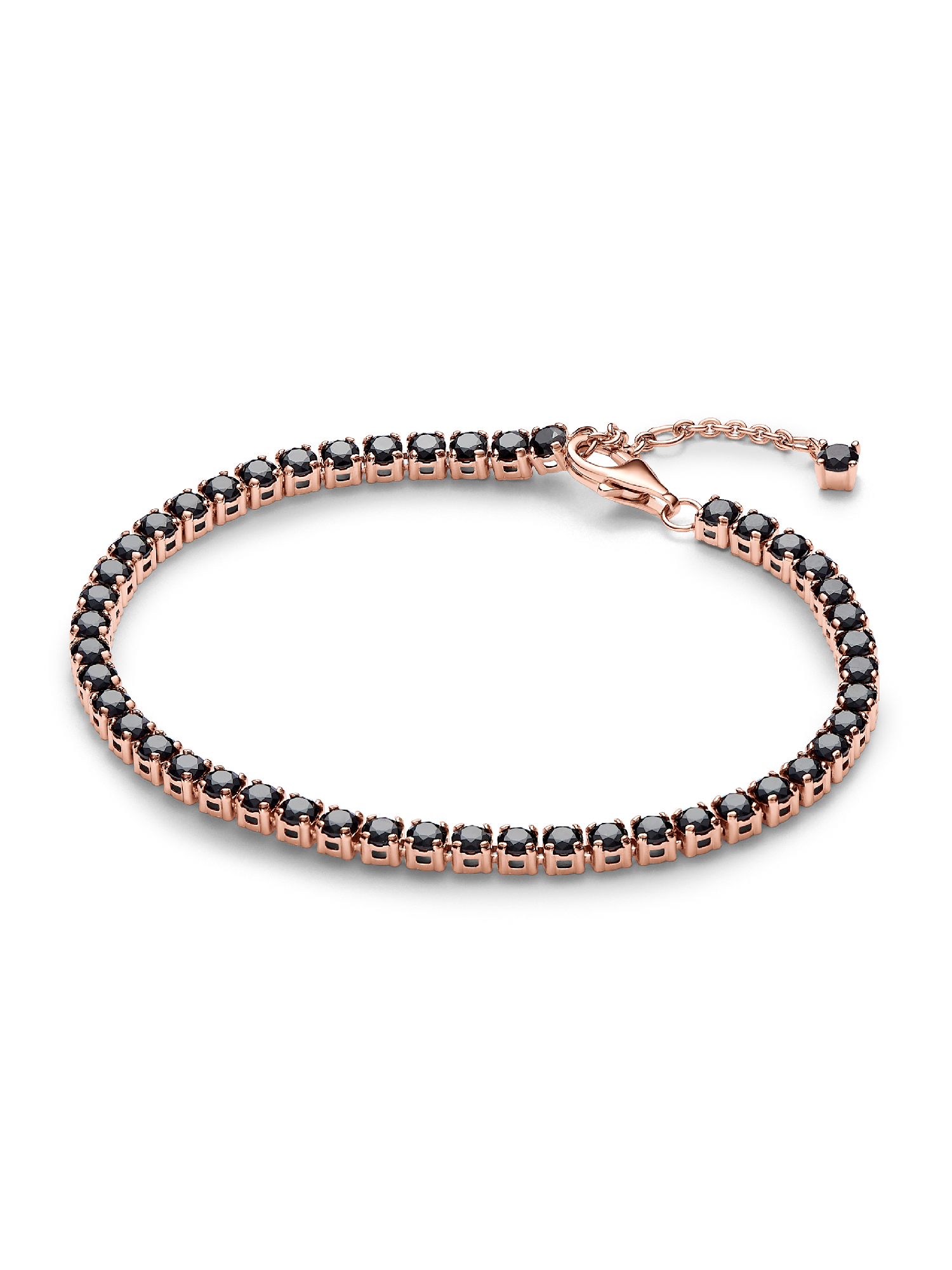 Zwarte Sprankelende Tennis Armband