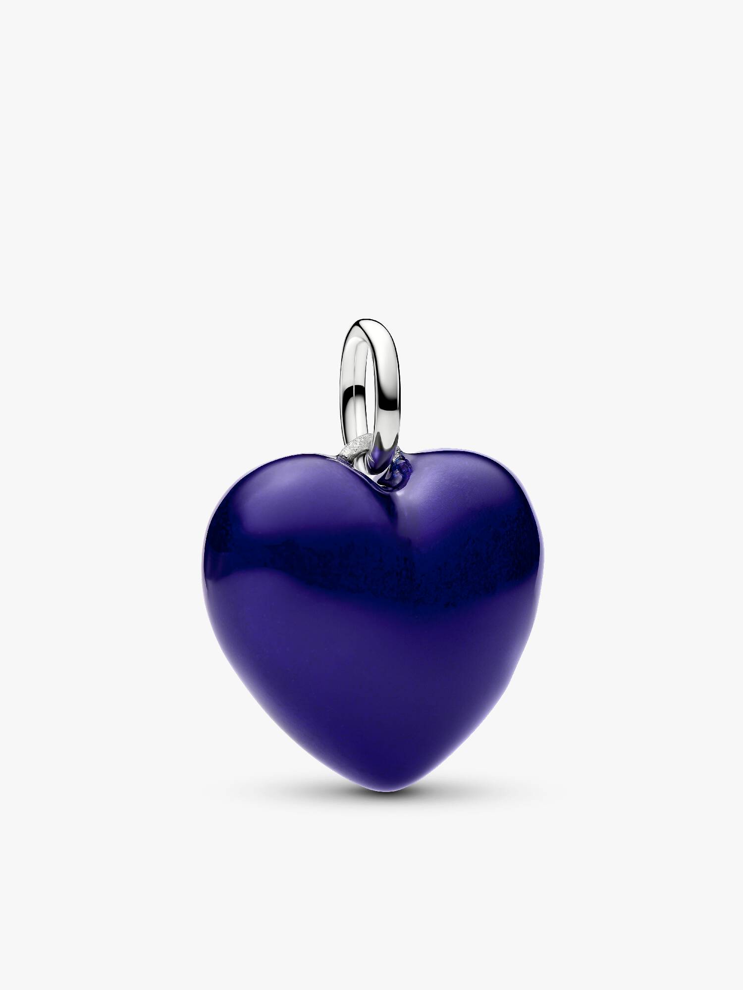 Blauw Gezwollen Hart Hangende Bedel