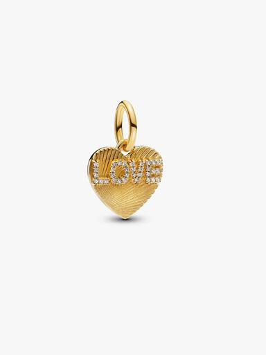 Hangende bedel met graveerbaar love-hart