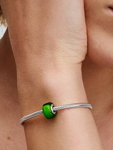 Minibedel van groen muranoglas