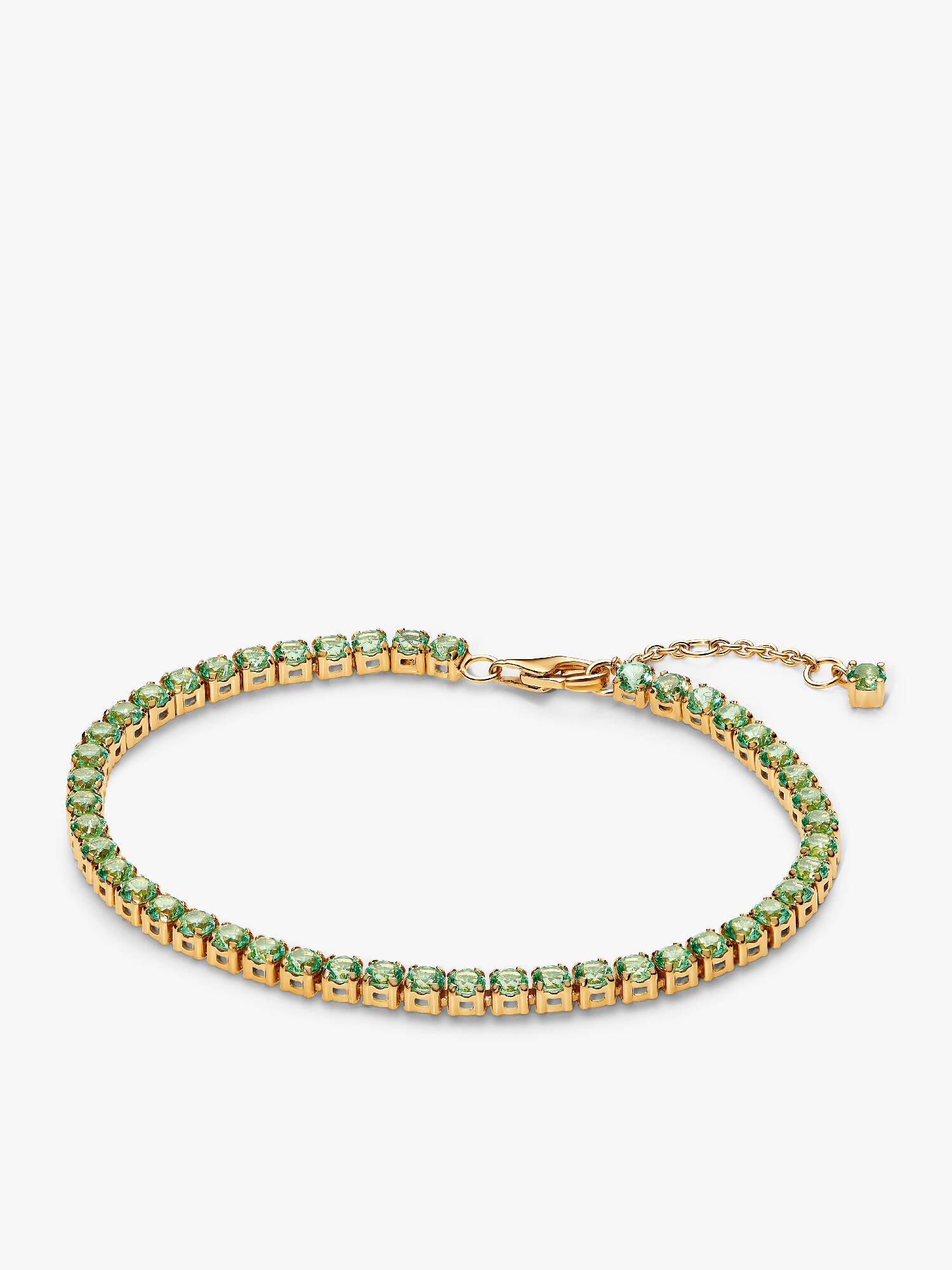 Sprankelende Groene Tennisarmband