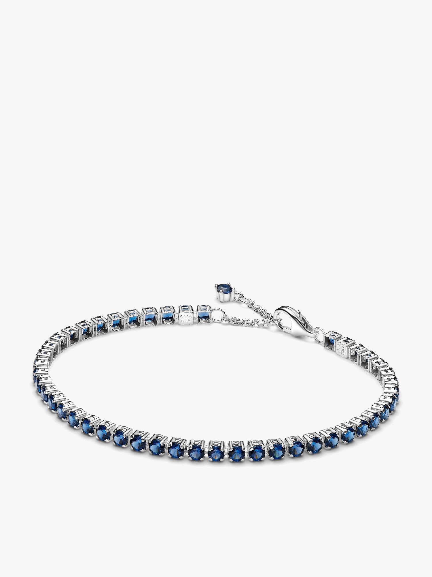 Sprankelende blauwe tennisarmband