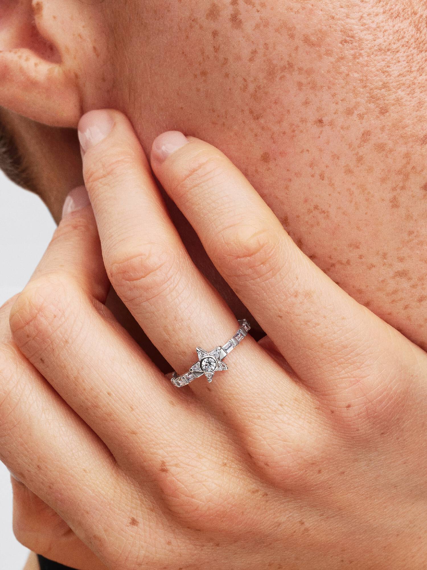 Sprankelende Stella Baguette Ring