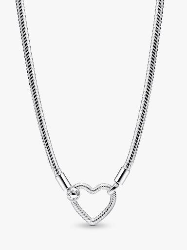 Snake Chain-halsketting met hartsluiting