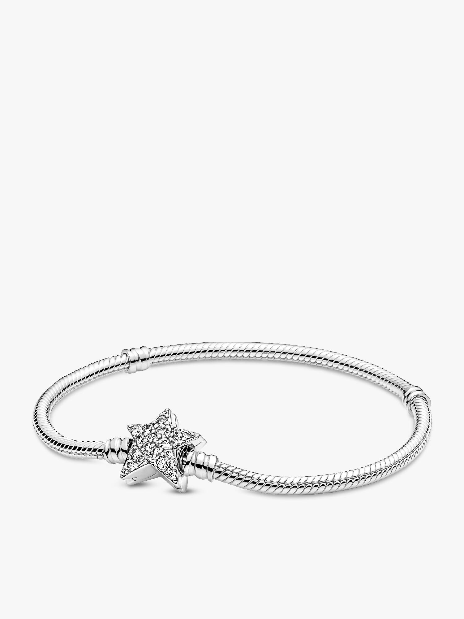 Pandora Moments Snake Chain Armband met Asymmetrische Ster Sluiting