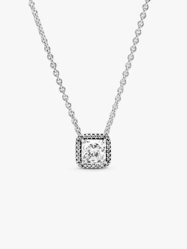 Square Sparkle Halo Ketting