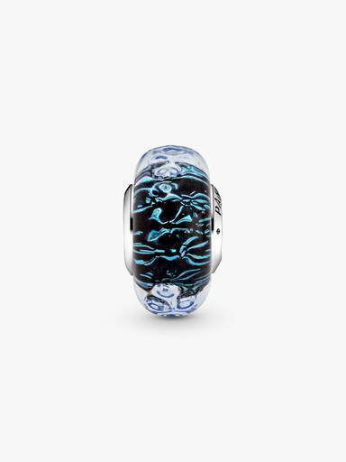 Golvende Donkerblauwe Muranoglazen Oceaan Bedel