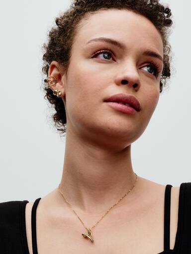 Organisch Gevormde Ketting met Hartvormige Hanger