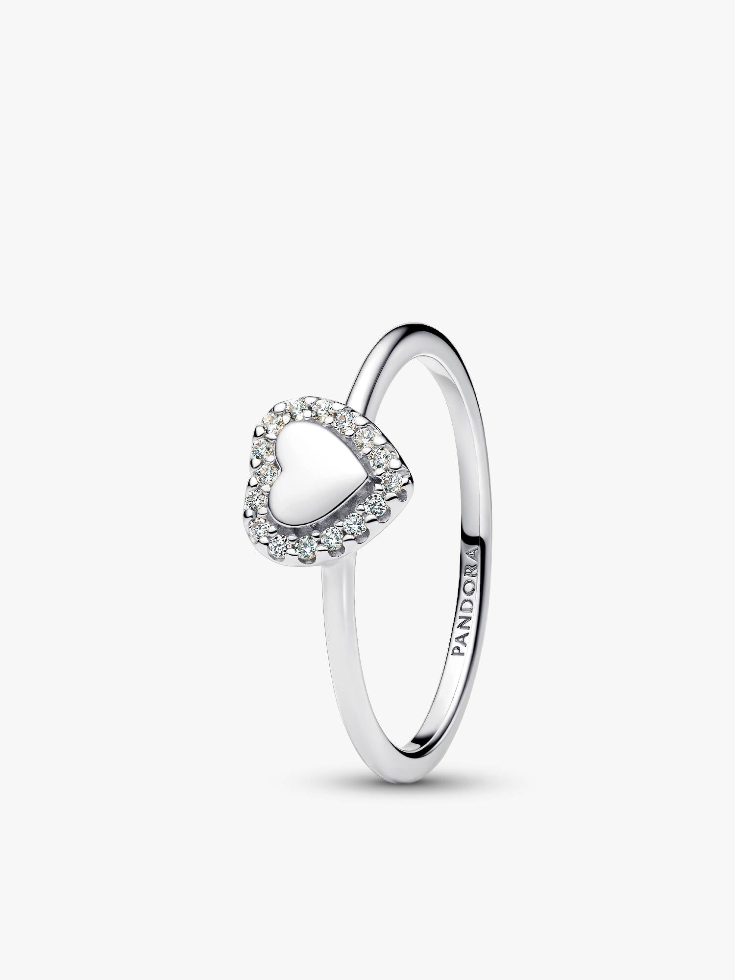 Graveerbaar Hart Halo Ring