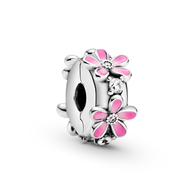 Pink Daisy Flower Clip Charm