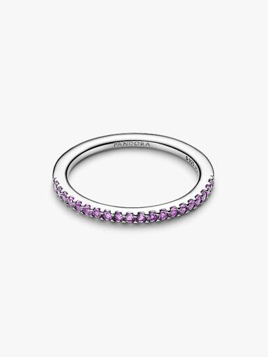 Sprankelende Paarse Halve Eternity Bandring
